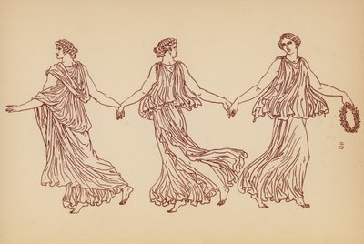 Fato de mulher da Grécia Antiga (litografia) de John Moyr Smith