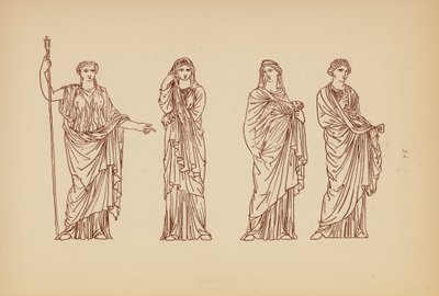 Fato de mulher da Grécia Antiga (litografia) de John Moyr Smith