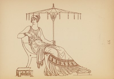 Fato de mulher da Grécia Antiga (litografia) de John Moyr Smith