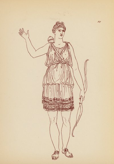Fato de mulher da Grécia Antiga (litografia) de John Moyr Smith