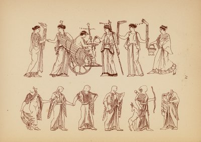 Fato de mulher da Grécia Antiga (litografia) de John Moyr Smith