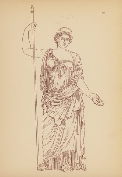 Fato de mulher da Grécia Antiga (litografia) de John Moyr Smith
