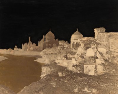 Taj Mahal visto do Oriente,c. 1858-1862 (foto) de John Murray