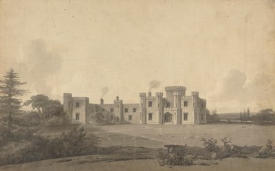Desenho para o Castelo Knepp, Sussex: Perspectiva de John Nash