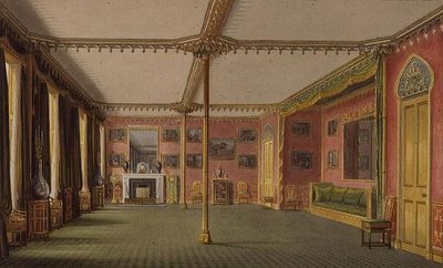 A Sala de Desenho Vermelho das Vistas do Pavilhão Real, Brighton de John Nash de John Nash