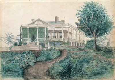 The Inman Homestead (wc no papel) de John OBrian Inman