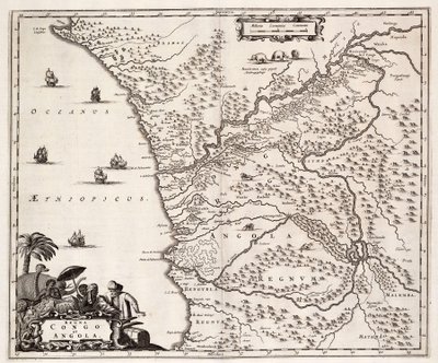 Carta do Congo e de Angola, África de John Ogilby