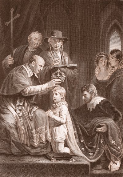 A coroação de Henrique VI, gravada por AH Payne de John Opie