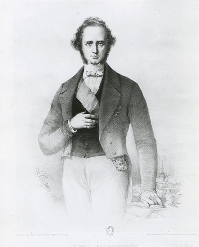 Retrato de Henry John Temple (1784-1865) Senhor Palmerston, gravado por Collette de John Partridge