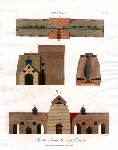 Forno de fundição patenteado de Birch de John Pass