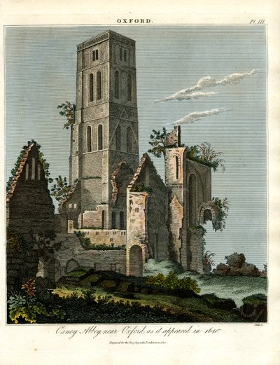 Abadia de Osney, perto de Oxford, tal como era em 1650 de John Pass