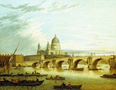 Uma vista da ponte de Blackfriars com Saint Paul "s, de John Paul