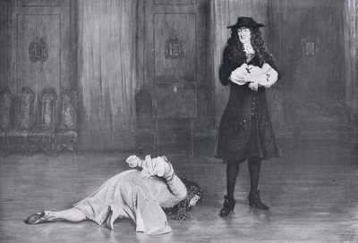 O duque de Monmouth implora por sua vida, ilustração da "História das Nações de Hutchinson", c.1910 de John Pettie