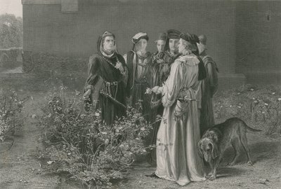 A cena no jardim do templo, rei Henrique VI, primeira parte de John Pettie