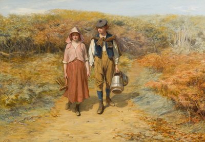 Para os campos, carreguei seus baldes de ordenha de John Pettie