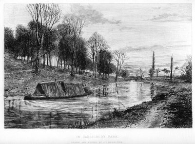 Em Cassiobury Park, século XIX. de John Postle Heseltine