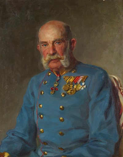 O imperador Francisco José I no uniforme de serviço de um marechal de campo austríaco de John Quincy Adams