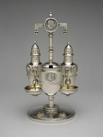 Conjunto de rodízios, c. 1862-1871 (prata com prata dourada) de John R. (attr.to) Wendt