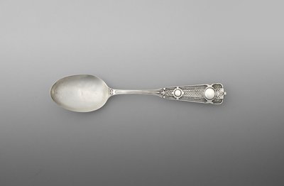 Colher de chá (uma de um par), c.1860-90 (prata) de John R. Wendt