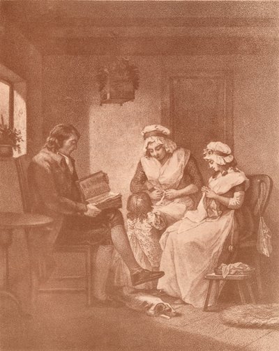 Felicidade doméstica, Laetitia com seus pais, 1789 de John Raphael Smith