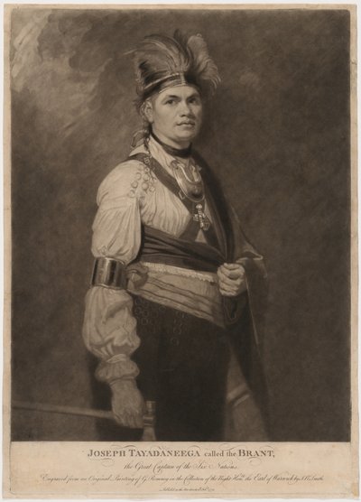 Joseph Tayadaneega, chamado Brant, o grande capitão das Seis Nações de John Raphael Smith
