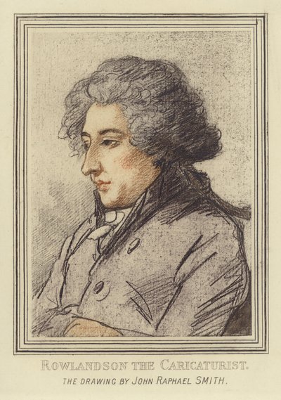 Retrato de Thomas Rowlandson, o caricaturista de John Raphael Smith