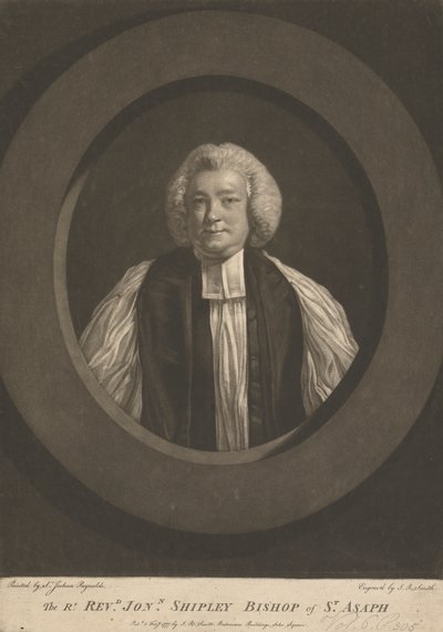 Reverendo Jonathan Shipley, Bispo de St. Asaph de John Raphael Smith