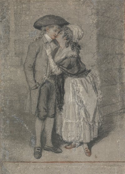 Então Ela Apanhou-o e Beijou-o (Provérbios, Capítulo VII, Verso 13) de John Raphael Smith