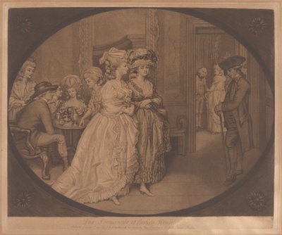 O passeio em Carlisle House de John Raphael Smith
