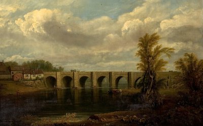 Ponte velha de Trent, Nottingham, 1825 de John Rawson Walker