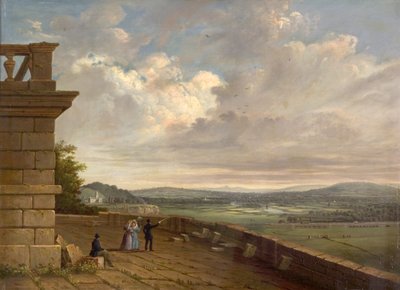 Vista do Terraço do Castelo de Nottingham Olhando para o Leste, c.1845 de John Rawson Walker