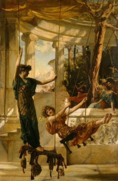 JRWeguelin, O Festival do Balanço - Pintura, 1885 de John Reinhard Weguelin