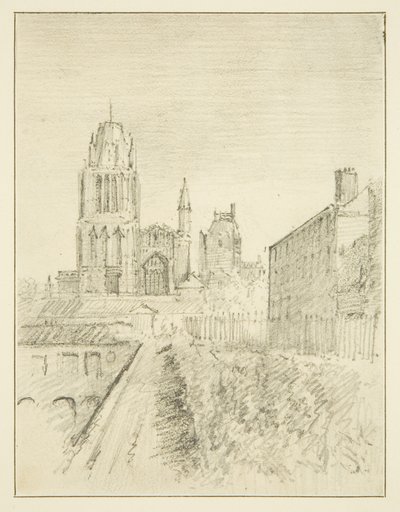 Igreja Redcliffe e parte de Alfred Wharf (desenho, aguarela) de John Reverend Eden