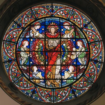 Cristo em majestade, 1859 (vitral) de John Richard Clayton