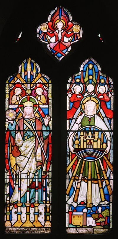 A visão apocalíptica, c.1862 (vitral) de John Richard Clayton