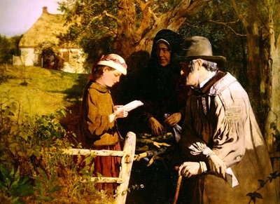 Notícias de um país distante (óleo sobre tela) de John Ritchie