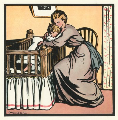 Kensington Rhymes: Good-Night (cor litho) de John Robert (after) Monsell