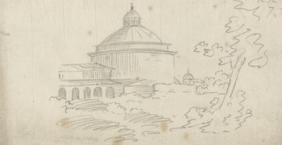 Ariccia (grafite no papel) de John Robert Cozens