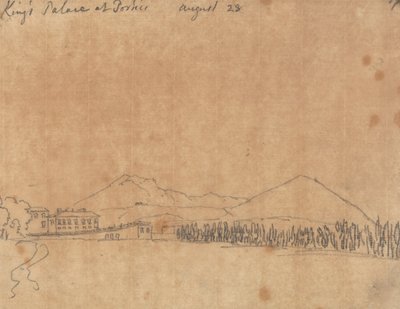 Palácio do Rei em Portici, 28 de Agosto de John Robert Cozens