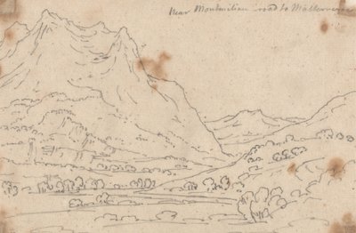Perto de Montmilian, estrada de Malterverne de John Robert Cozens