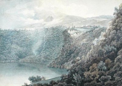 O Lago e a Cidade de Nemi de John Robert Cozens
