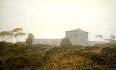 Villa Lante, Roma (aguarela sobre papel) de John Robert Cozens