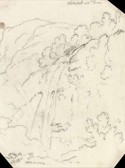 Cascata em Terni de John Robert Cozens