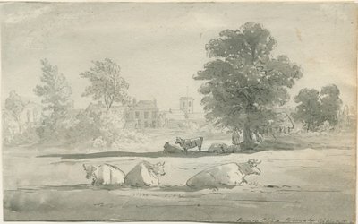 Aldridge - parsonage: desenho de caneta e lavagem, séc. de John Robert Fernyhough