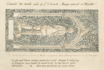 Audley Monuments - "Thomas de Audley": desenho a lápis e tinta, sd [ Séc. XIX] de John Robert Fernyhough