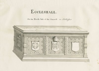 Eccleshall - Túmulo do Bispo Sampson: caneta e desenho de lavagem, nd [19 cêntimos] (desenho) de John Robert Fernyhough