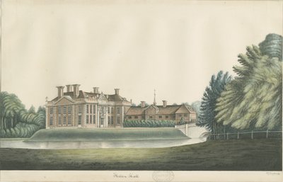 Hilton Hall: pintura em aquarela, séc. XIX de John Robert Fernyhough