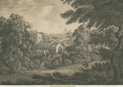 Lichfield - Igreja de St. Chad: desenho com caneta e tinta de John Robert Fernyhough