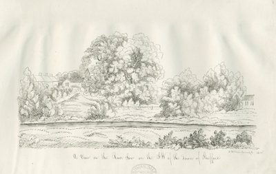 Stafford - River Sow: caneta e desenho a tinta de John Robert Fernyhough