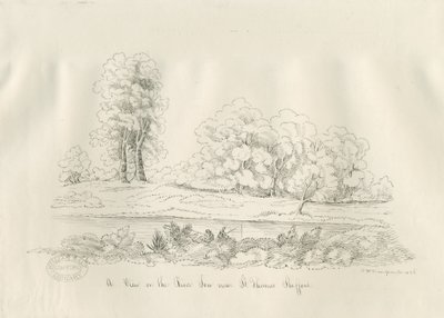 Stafford - River Sow: desenho a bico de pena de John Robert Fernyhough
